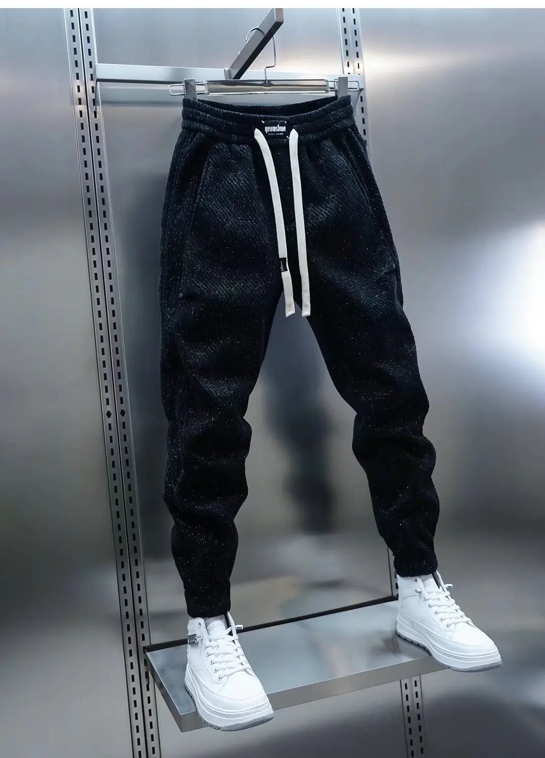 Spring And Autumn Men Harem Pants Zebra Striped Trousers Sport Clothing Cargo Sweatpants Brushed Loose Waist Versatile Pants