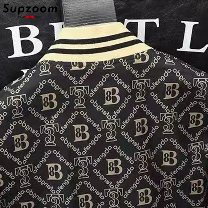 Supzoom New Arrival Top Fashion Trendy Spring And Autumn Stand-Up Collar Loose Casual Retro Handsome Jackets Men Coat