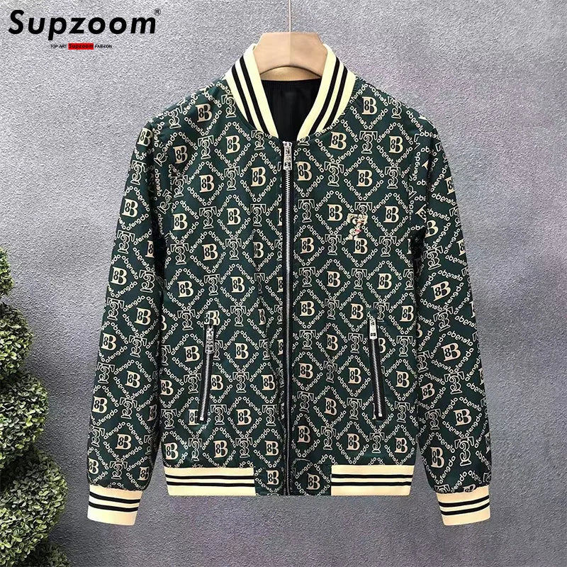 Supzoom New Arrival Top Fashion Trendy Spring And Autumn Stand-Up Collar Loose Casual Retro Handsome Jackets Men Coat