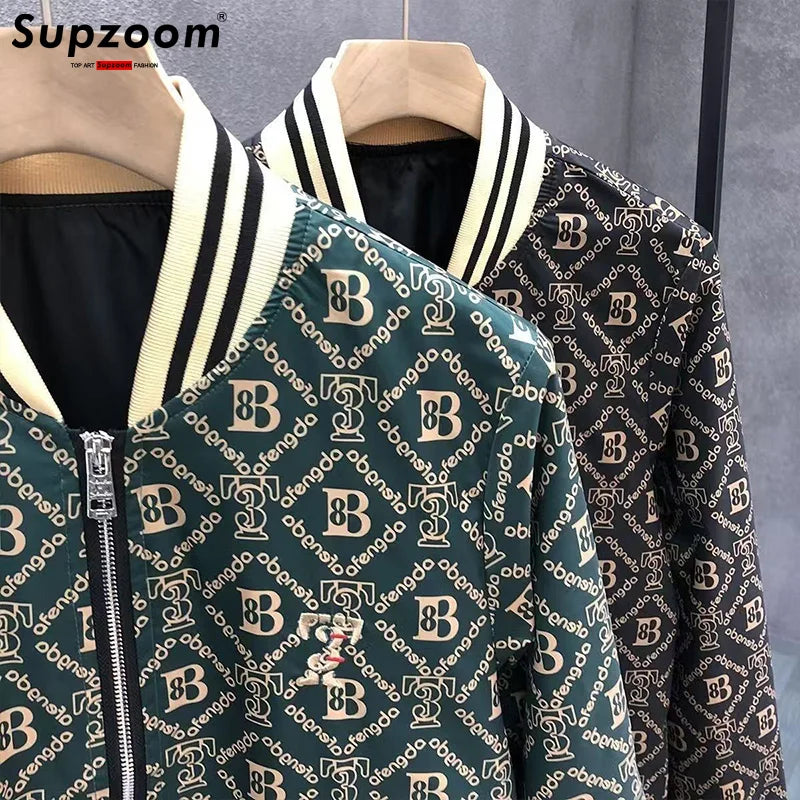 Supzoom New Arrival Top Fashion Trendy Spring And Autumn Stand-Up Collar Loose Casual Retro Handsome Jackets Men Coat