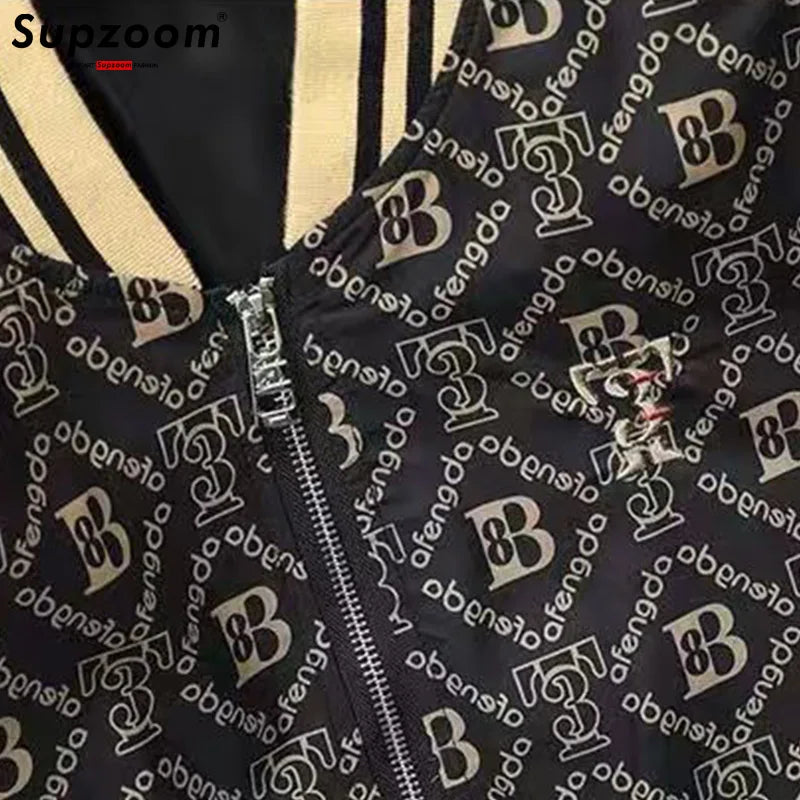 Supzoom New Arrival Top Fashion Trendy Spring And Autumn Stand-Up Collar Loose Casual Retro Handsome Jackets Men Coat