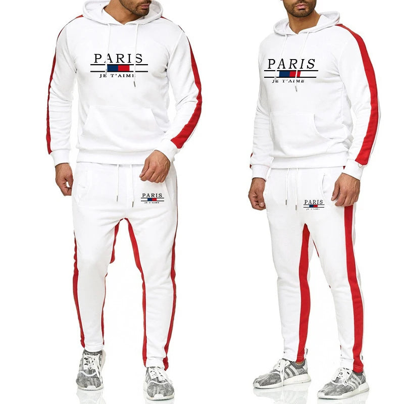 Men's Tracksuit Fashion Comfortable Men Two Piece Outdoors Set Hot Sale Sportswear Sweatpants Hoodie Casual Jogging Single Pants